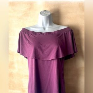 Froxx purple Cap Sleeve Ruffled Blouse